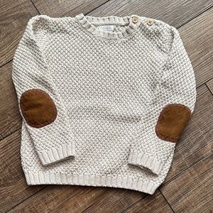 Toddler Sweater with Brown Elbow Patches